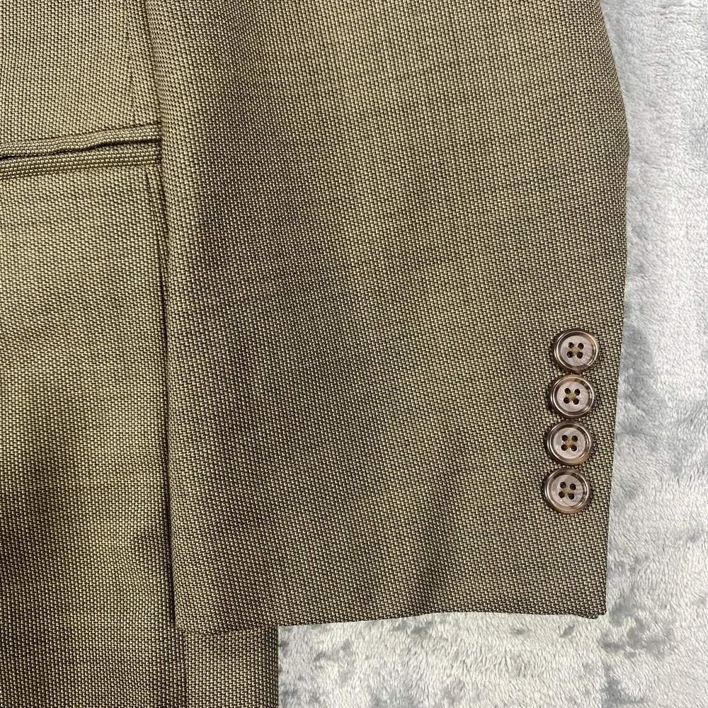 Paul Frederick Sport Coat Blazer Men 38R Birdseye Check Wool Cashmere Jacket